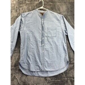 Abercrombie & Fitch The Big Shirt Mens M Denim Mandarin Collar Vintage